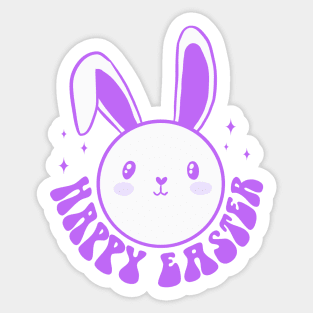 Happy Easter a cool groovy Easter Bunny design Sticker